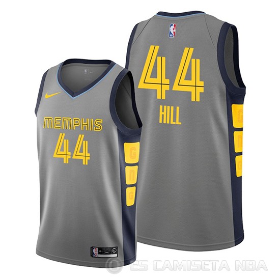 Camiseta Solomon Hill #44 Memphis Grizzlies Ciudad Gris - Haga un click en la imagen para cerrar